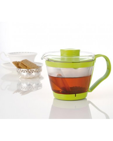 日本iwaki 耐熱玻璃新款茶壺400ml (綠)