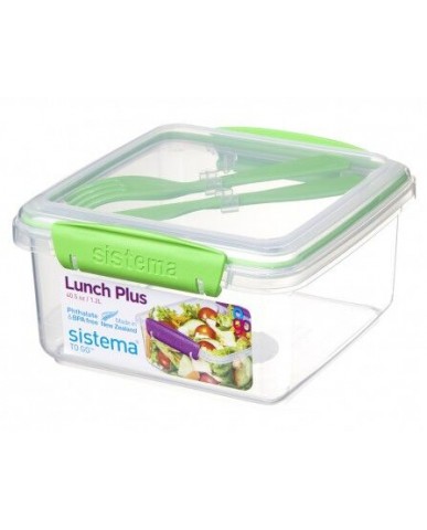 紐西蘭sistema 外帶沙拉保鮮盒1.2L-綠